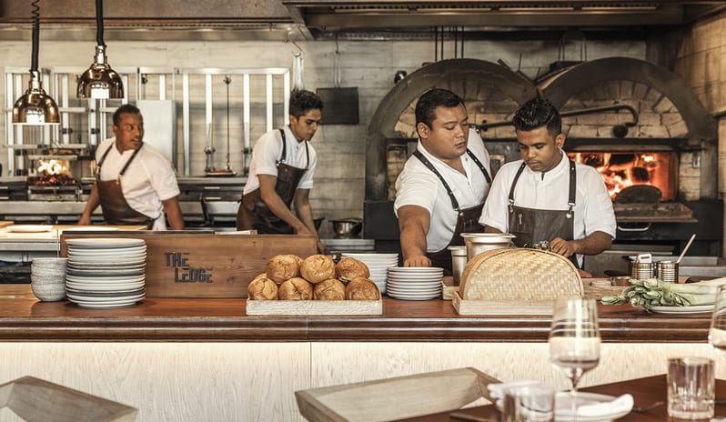Waldorf Astoria Maldives_The Ledge_Kitchen Action